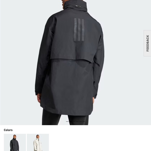 NWT ADIDAS Myshelter Rain.Rdy Parka Jacket RAIN COAT WIND ATHLETIC M New Vegan - Picture 3 of 15